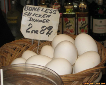 Not my idea of boneless chicken